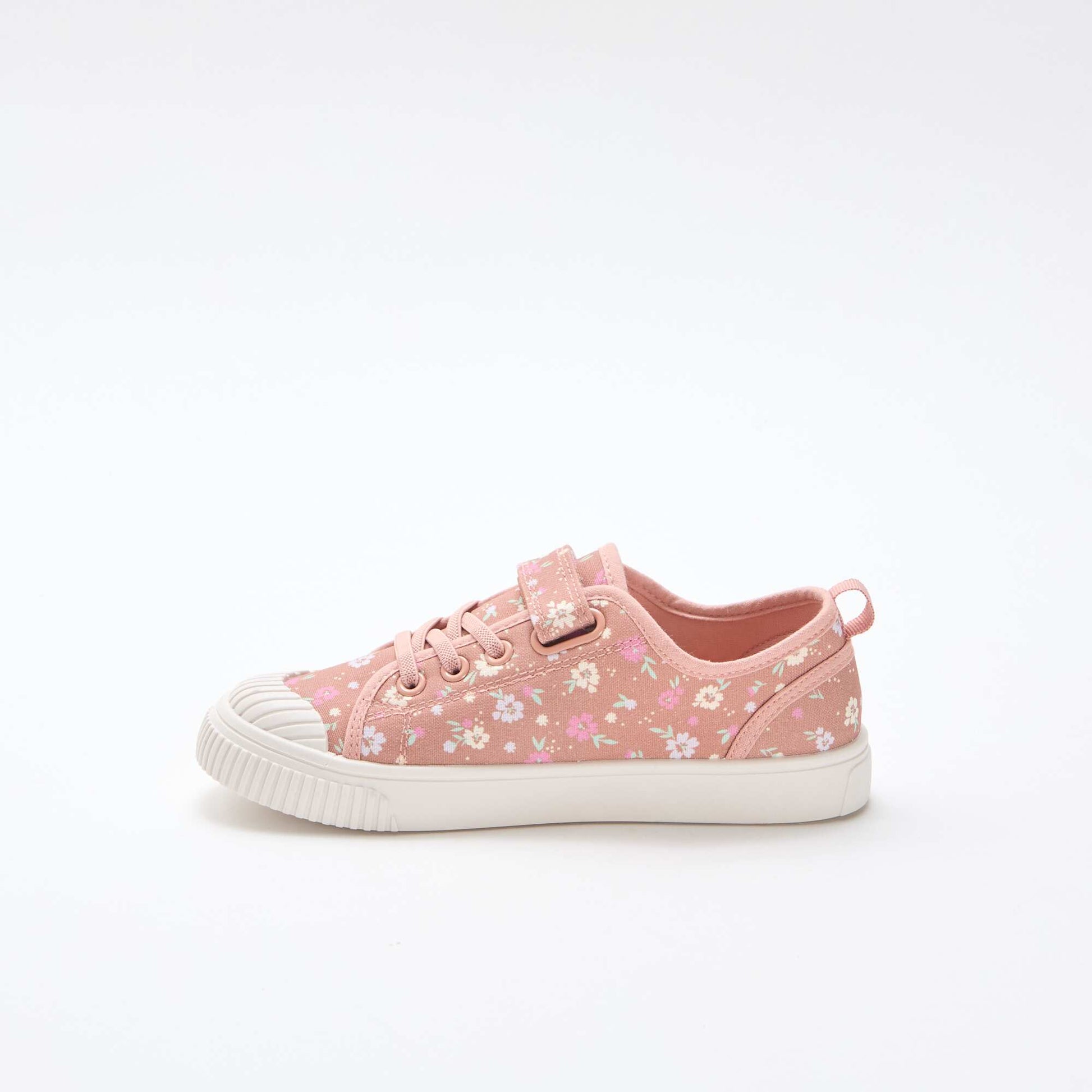 Baskets en toile imprimé fleurs ROSE