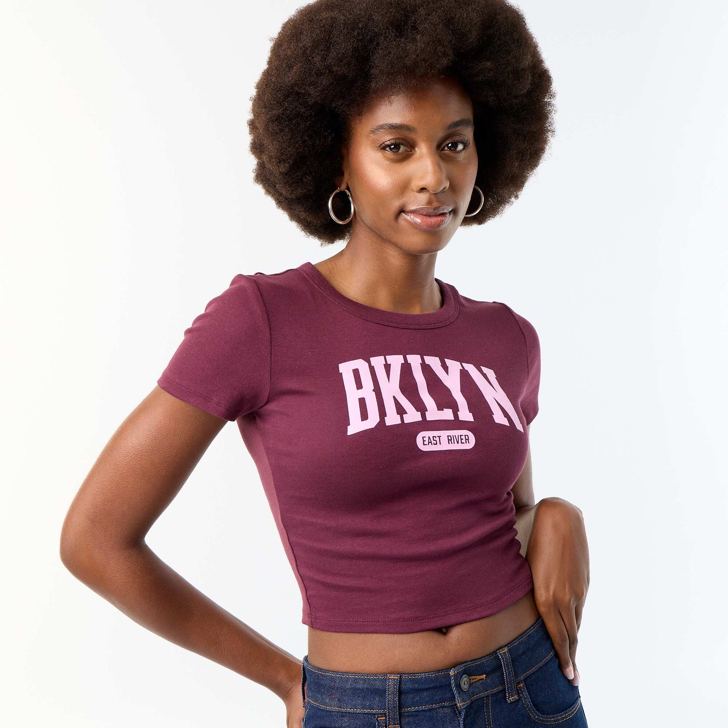 T-shirt imprimé à manches courtes à motif VIOLET