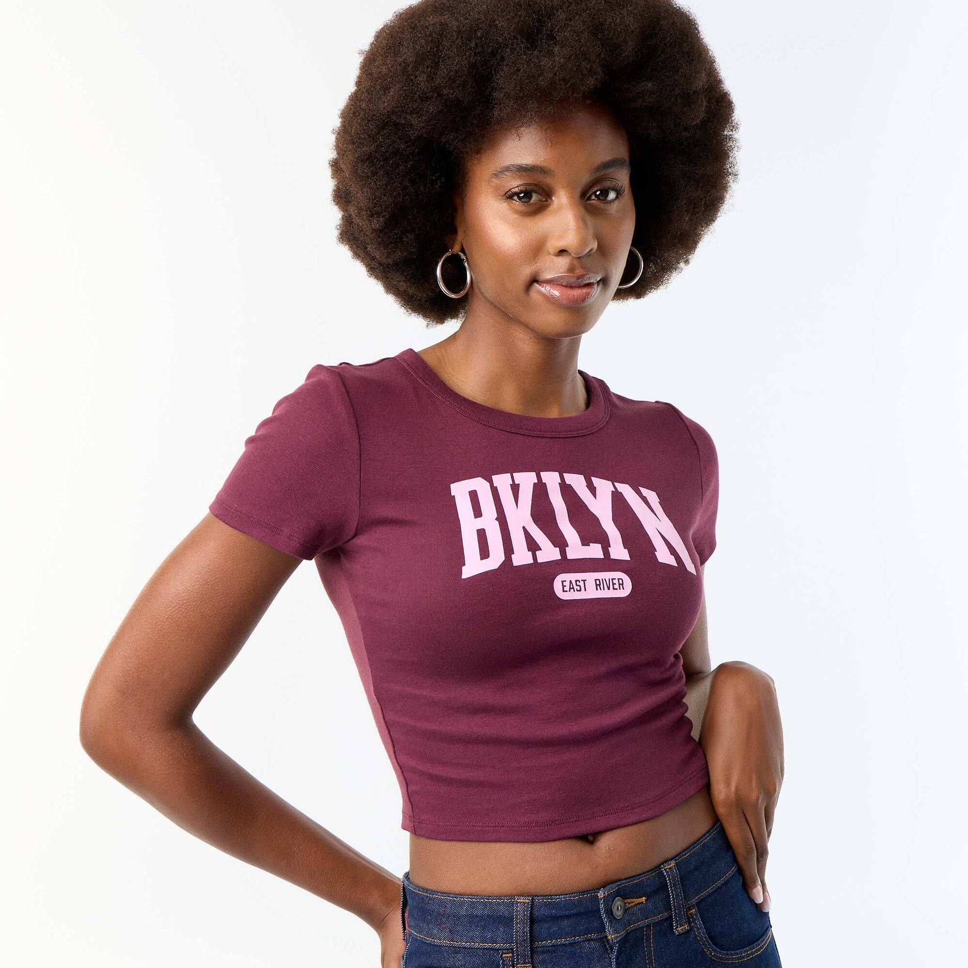 T-shirt imprimé à manches courtes à motif VIOLET