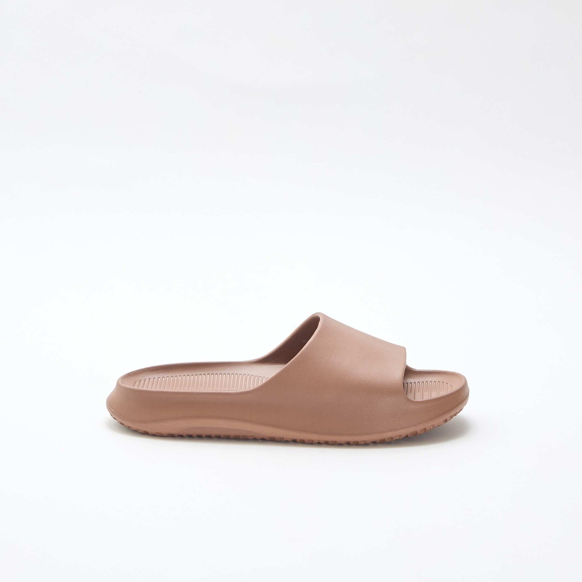 Mules de piscine compensées MARRON