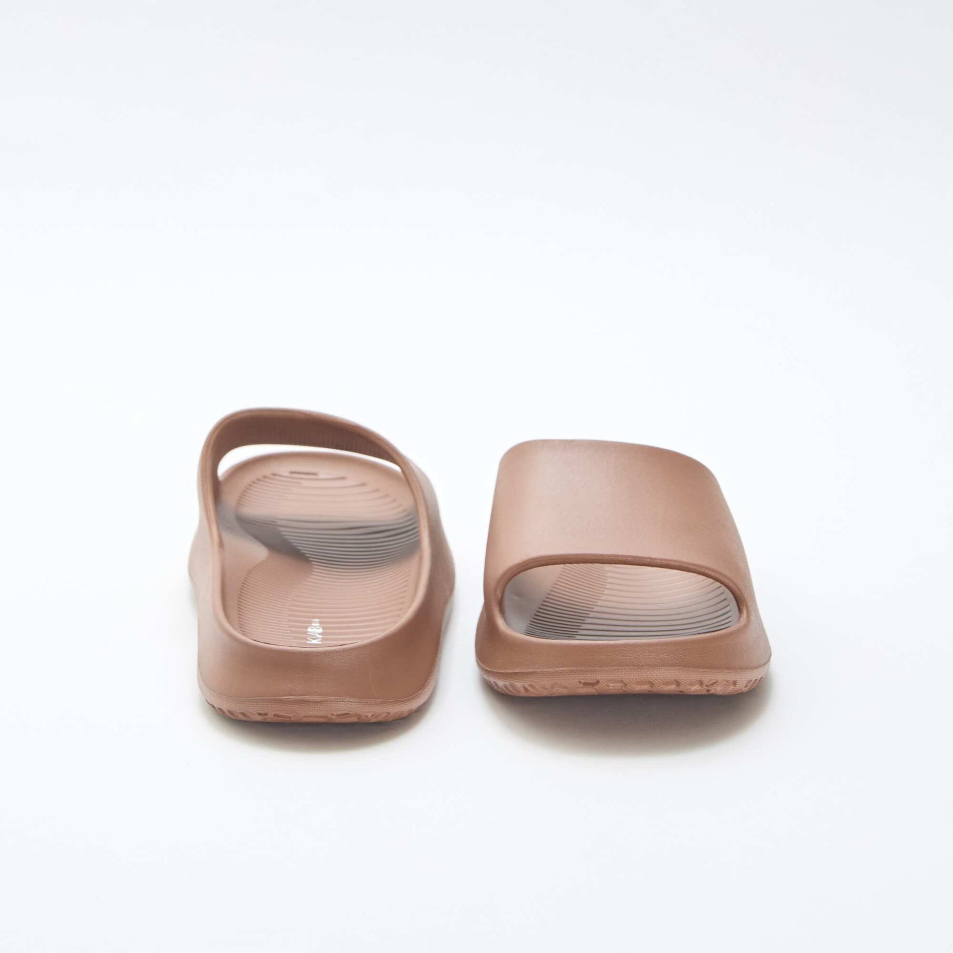 Mules de piscine compensées MARRON