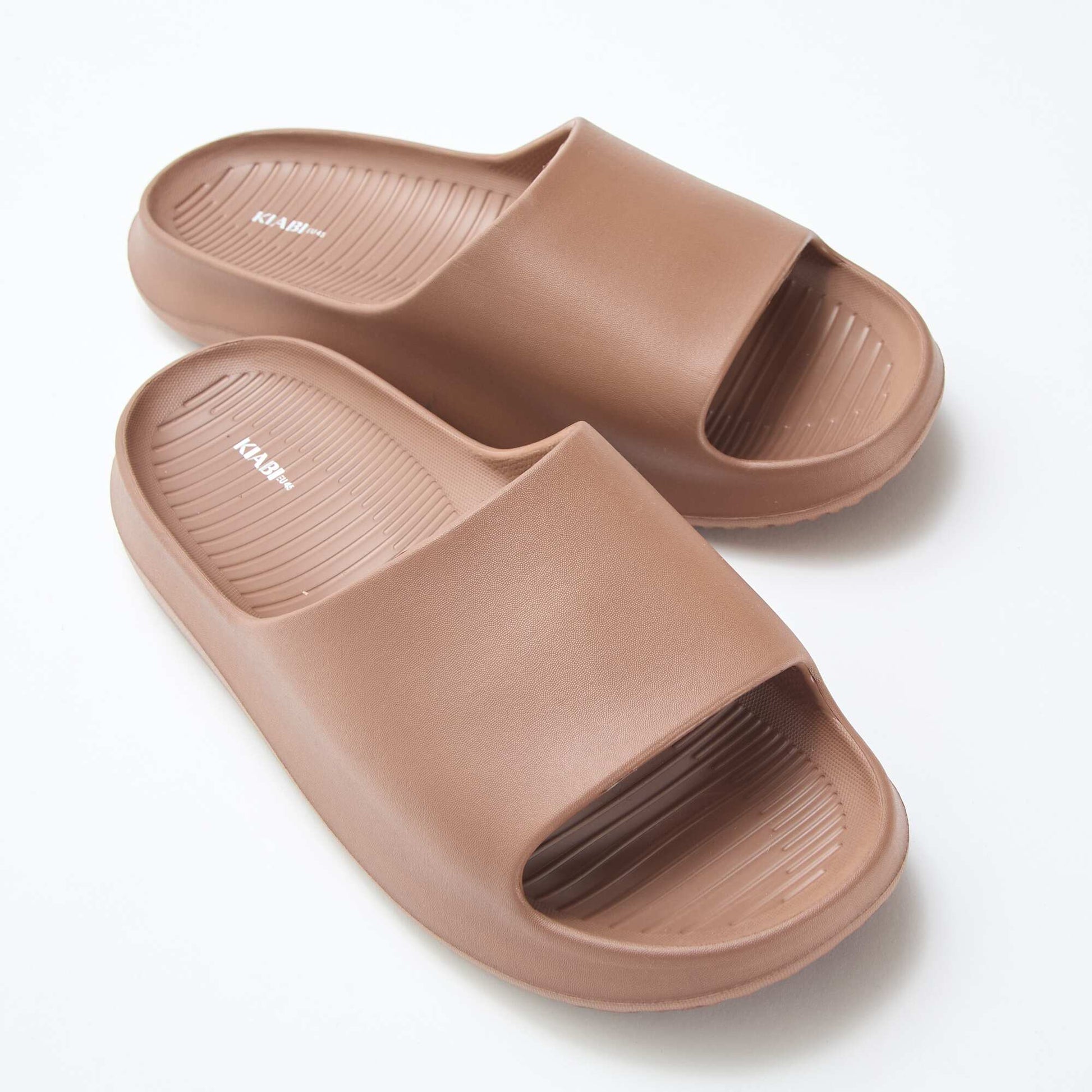 Mules de piscine compensées MARRON