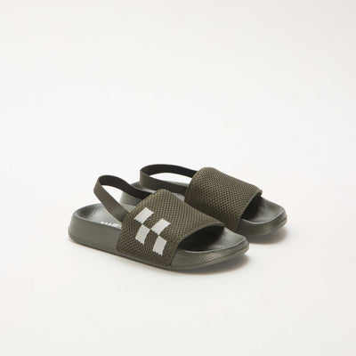 Mules de piscine élastiquées KAKI