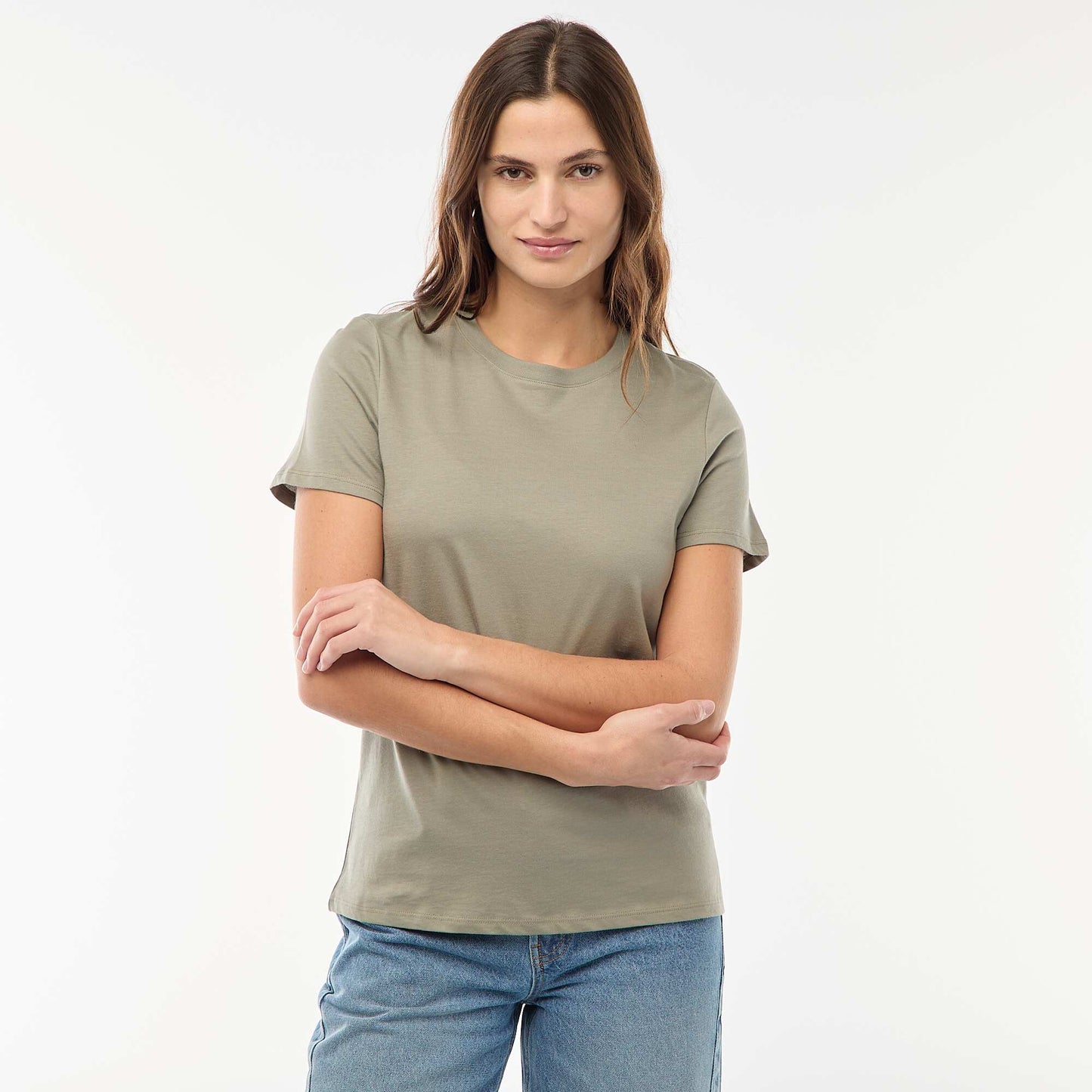 Tee-shirt en jersey manches courtes VERT