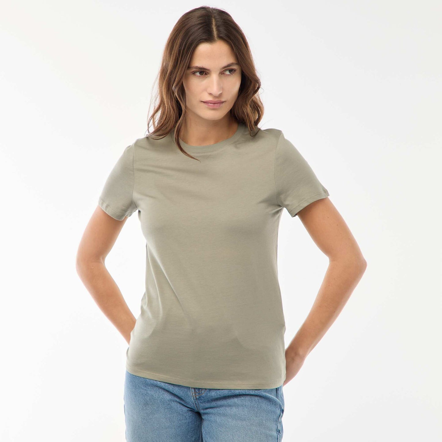Tee-shirt en jersey manches courtes VERT