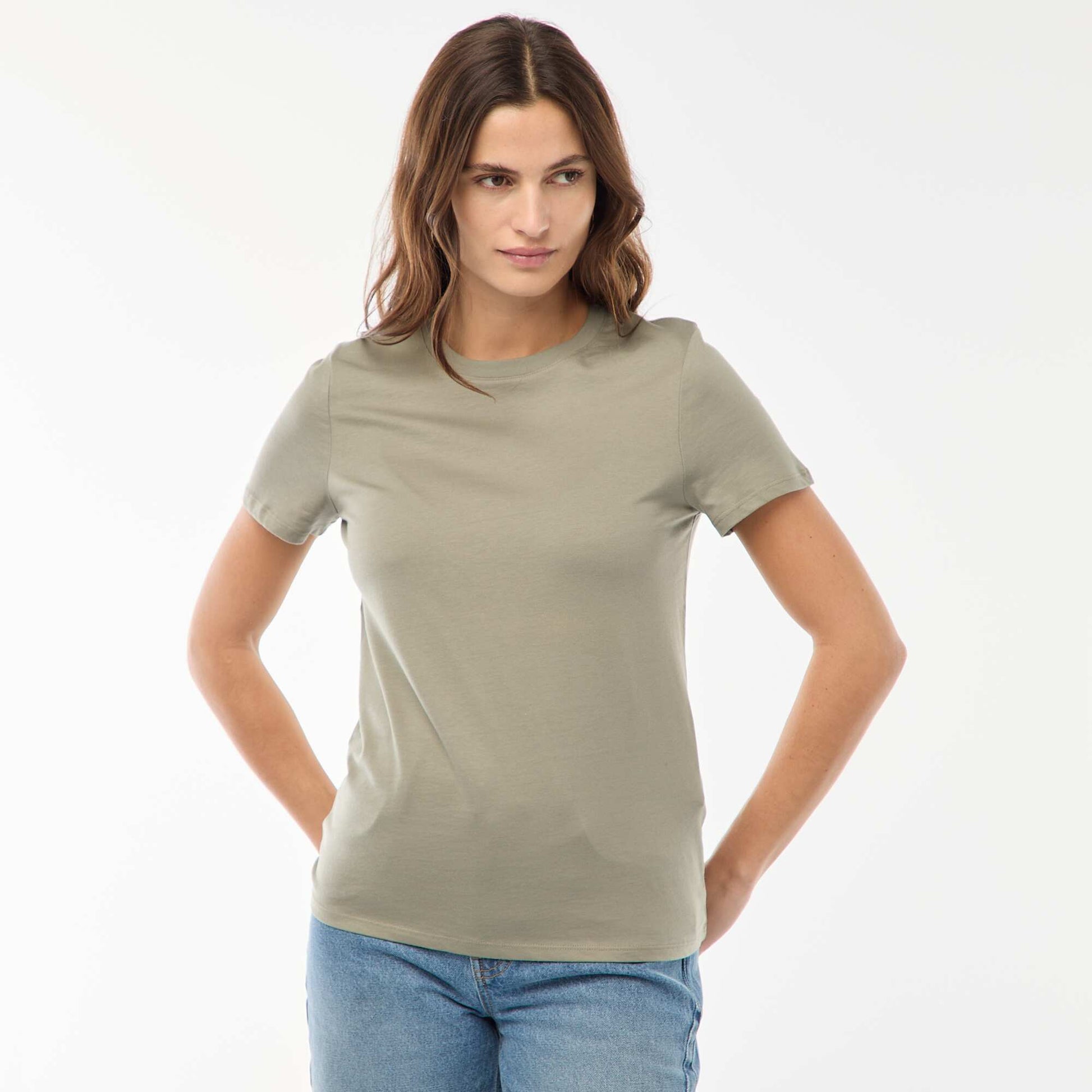 Tee-shirt en jersey manches courtes VERT