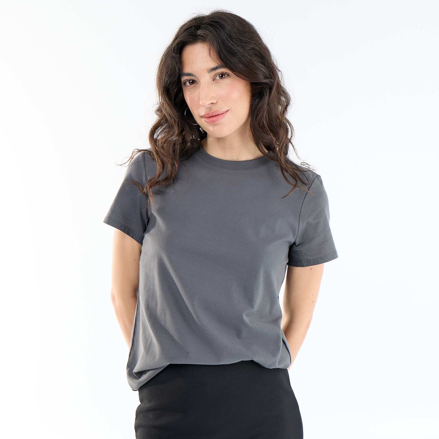 Tee-shirt en jersey manches courtes GRIS