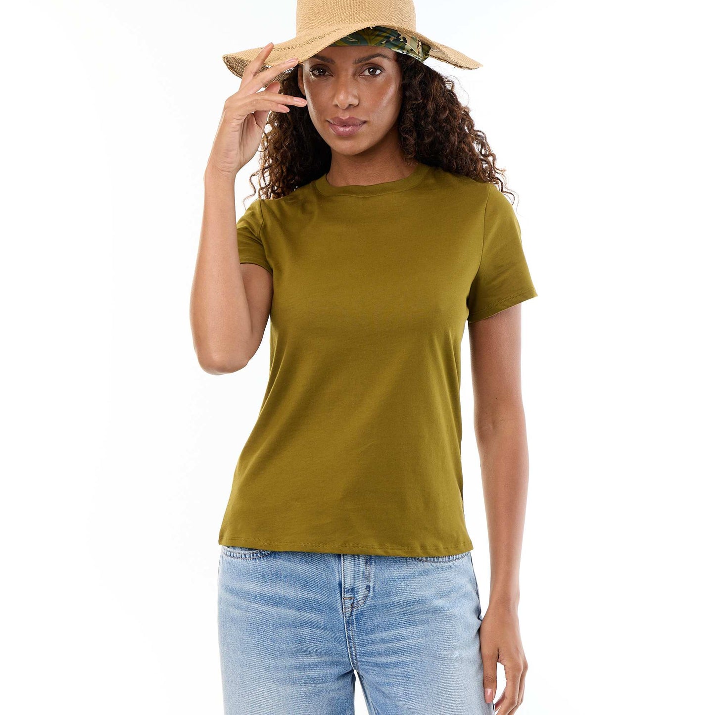 Tee-shirt en jersey manches courtes VERT