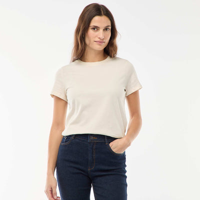 Tee-shirt en jersey manches courtes BLANC