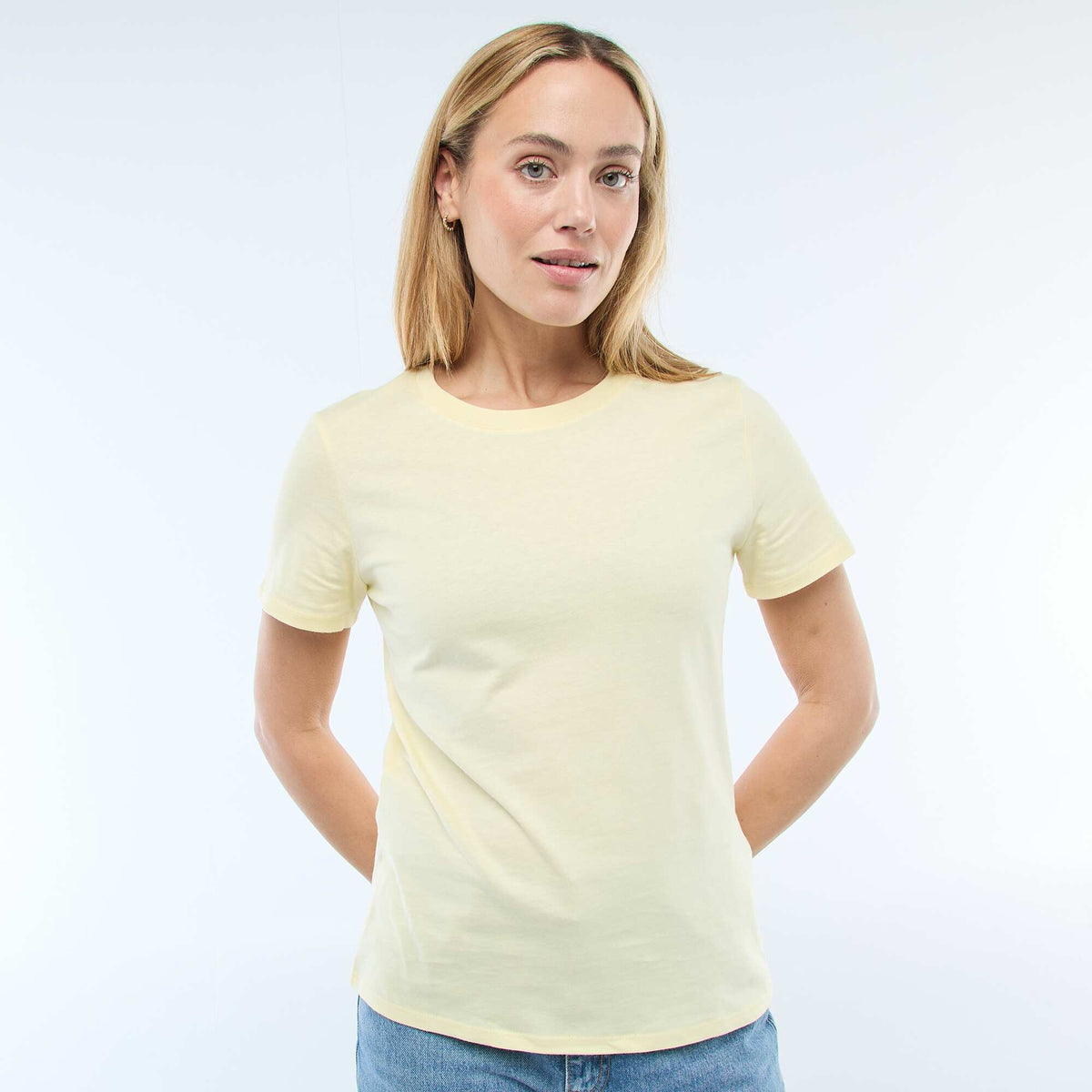 Tee-shirt en jersey manches courtes JAUNE