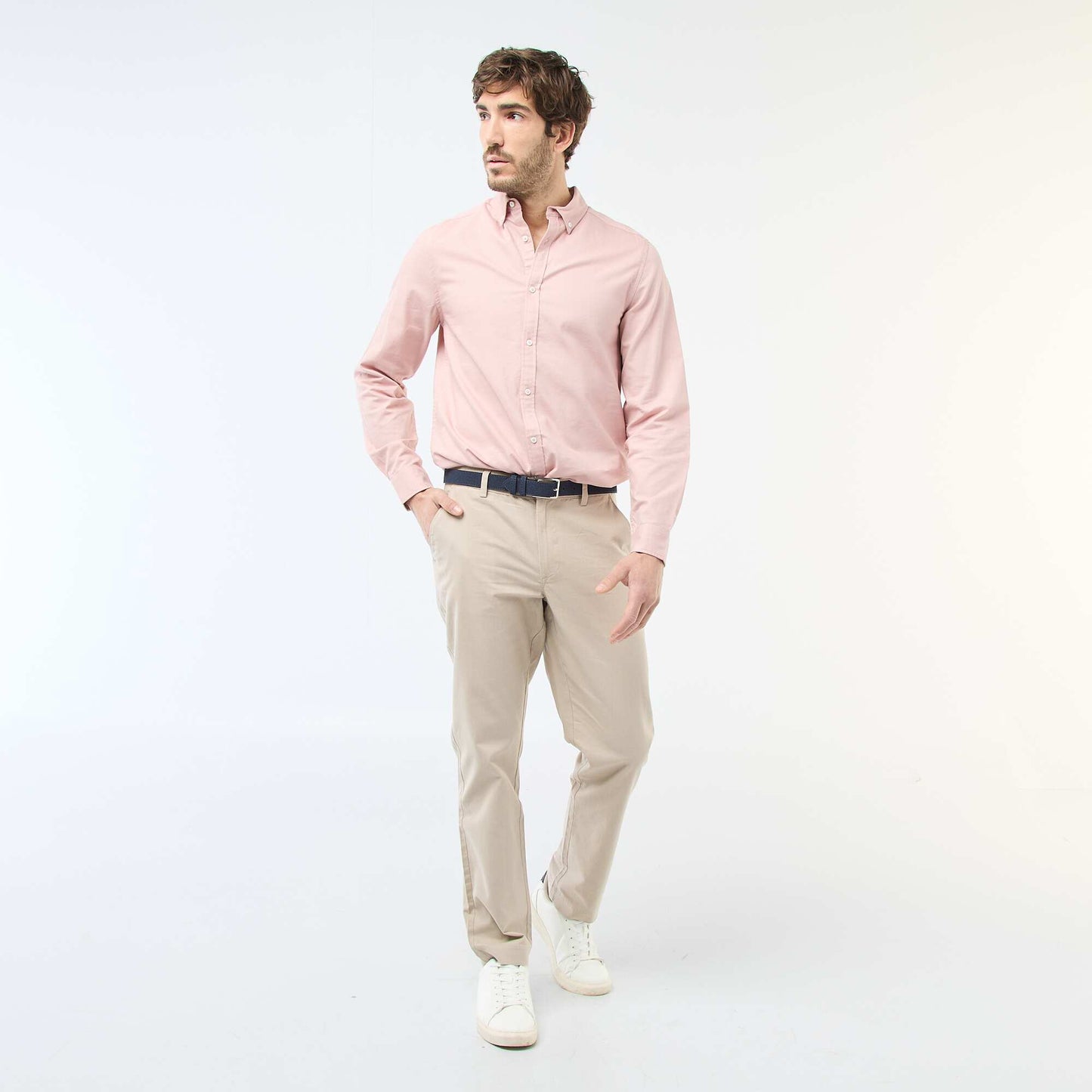 Chino uni taille standard BEIGE