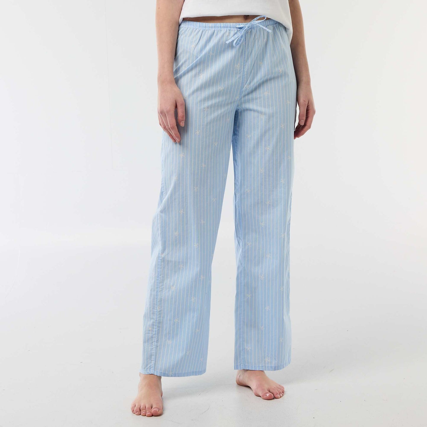 Pantalon de pyjama en popeline BLEU