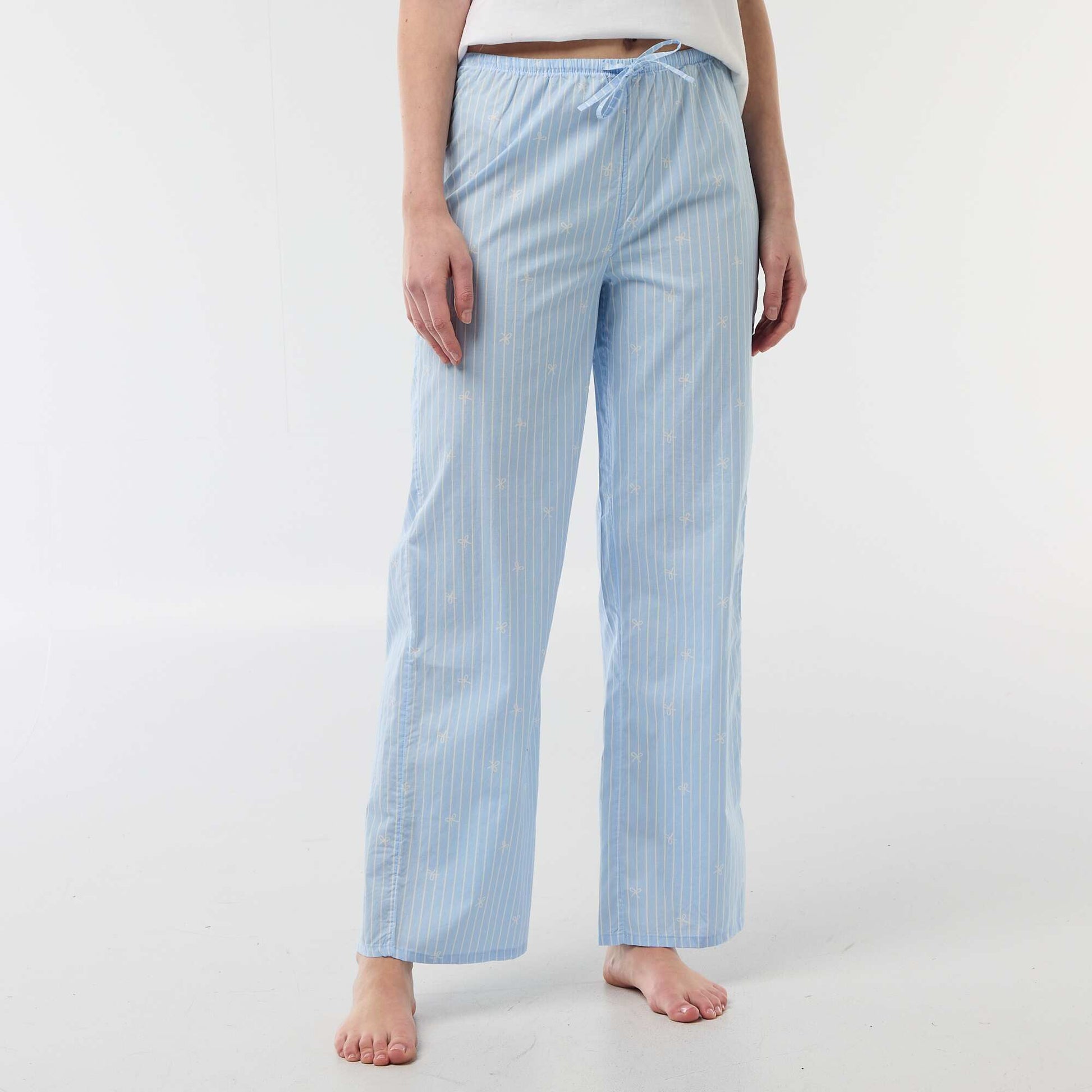 Pantalon de pyjama en popeline BLEU