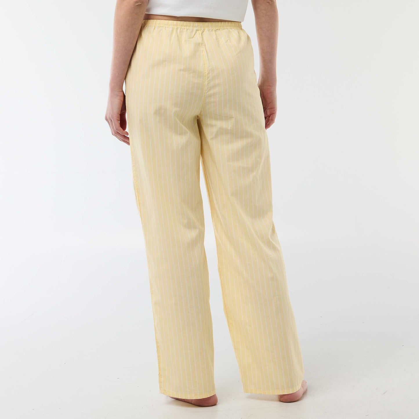 Pantalon de pyjama en popeline JAUNE
