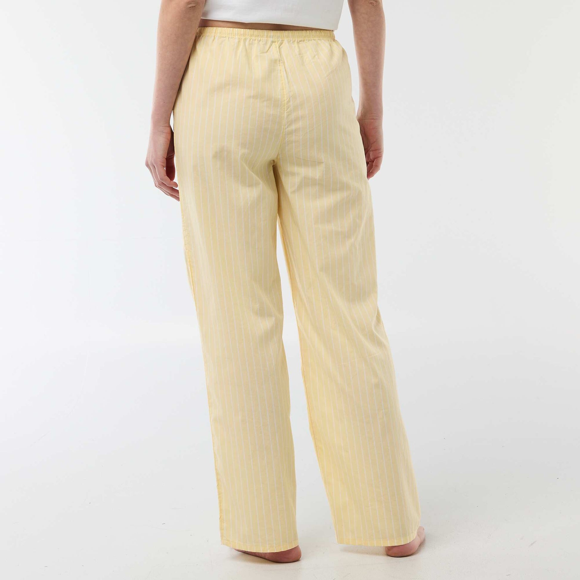 Pantalon de pyjama en popeline JAUNE