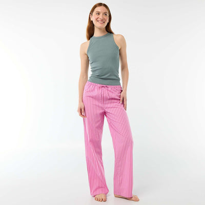 Pantalon de pyjama en popeline rayé ROSE