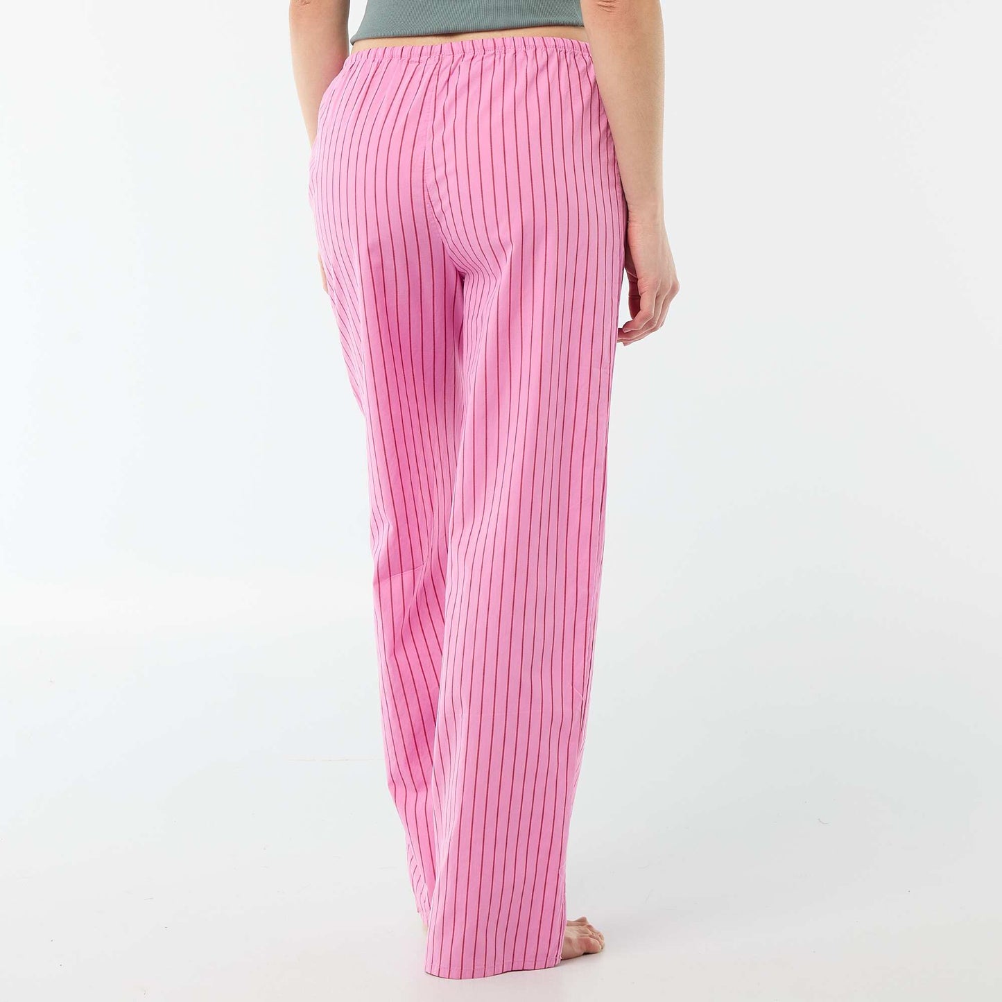 Pantalon de pyjama en popeline rayé ROSE