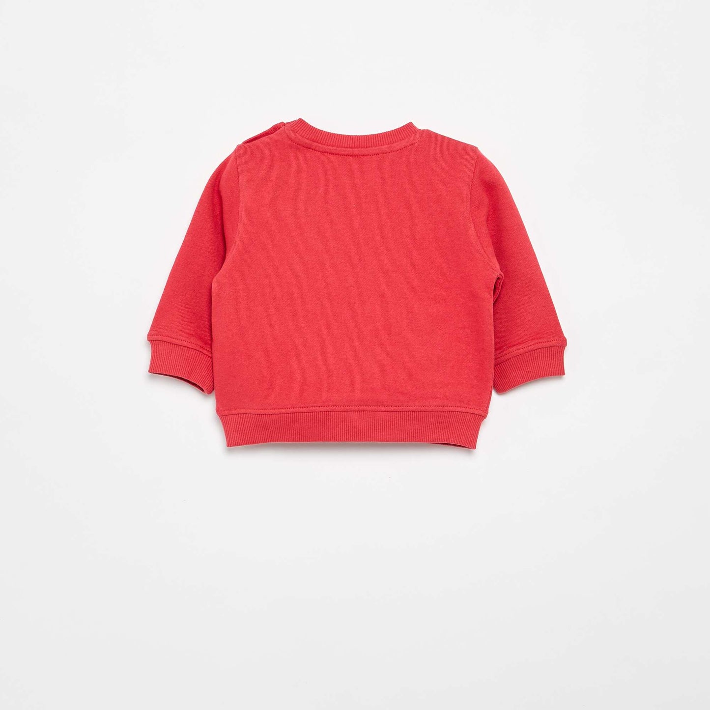 Sweat en molleton léger imprimé ROUGE