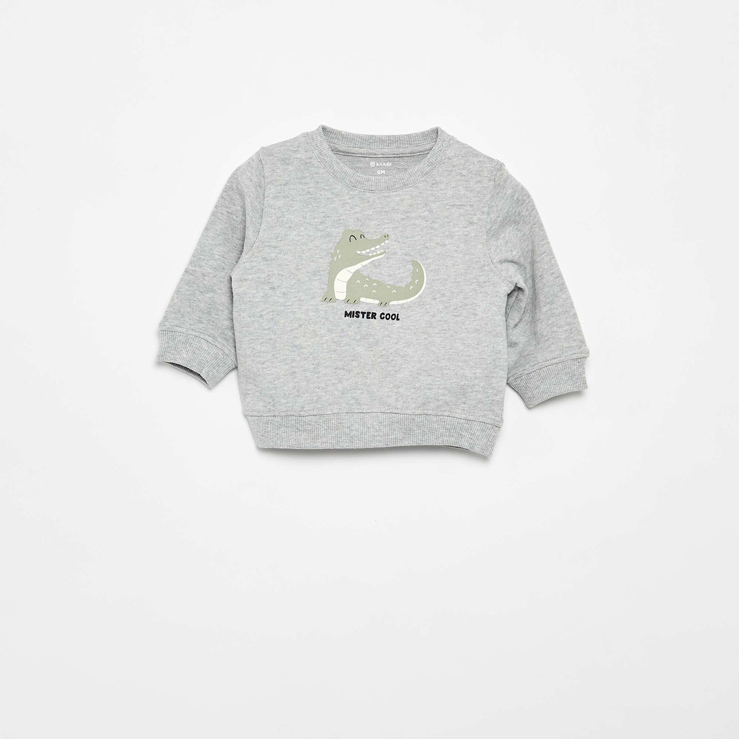 Sweat en molleton léger imprimé GRIS