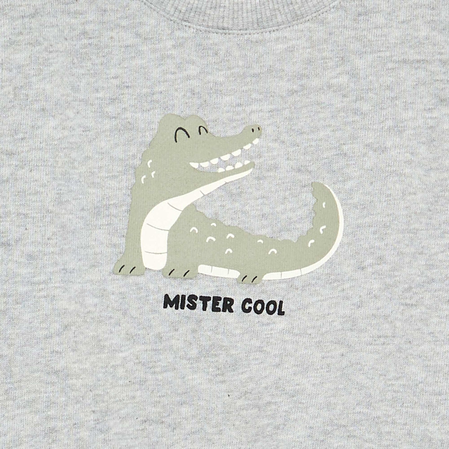 Sweat en molleton léger imprimé GRIS