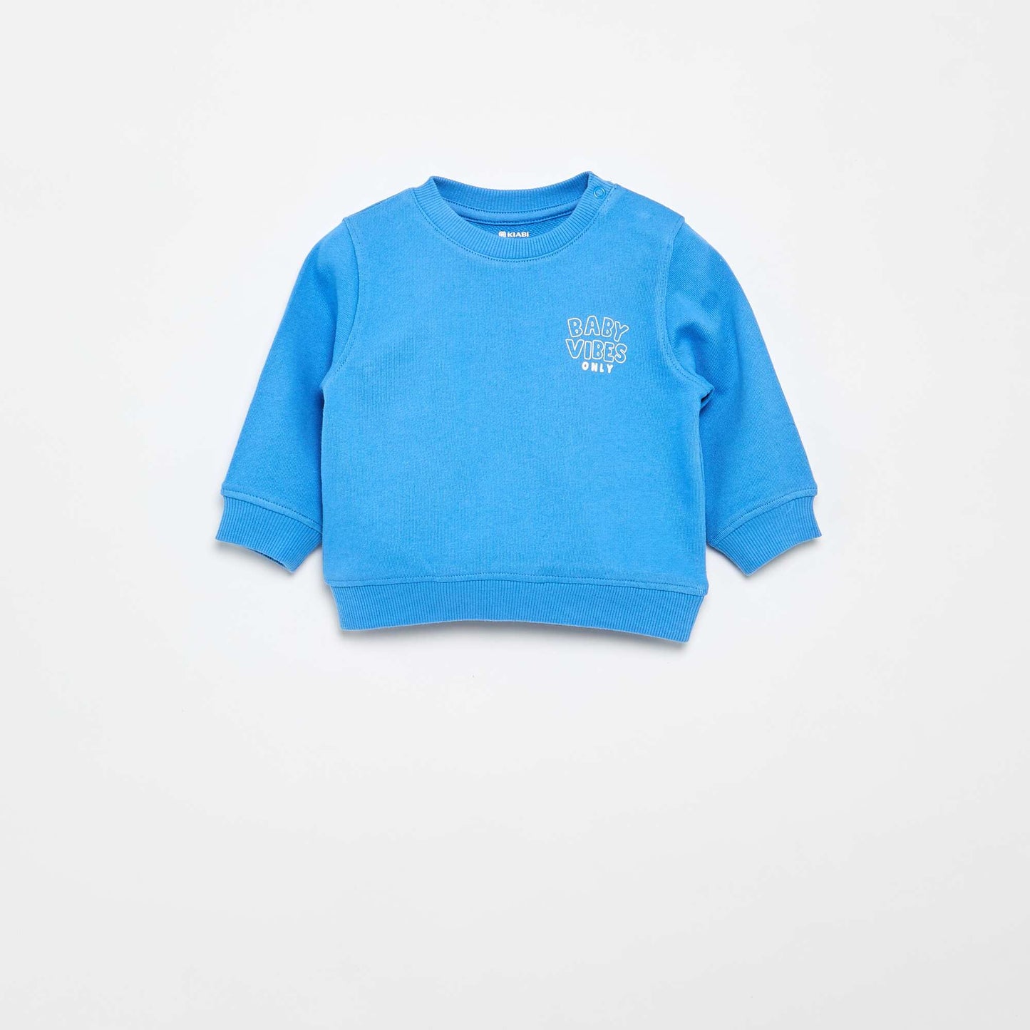 Sweat en molleton léger imprimé BLEU