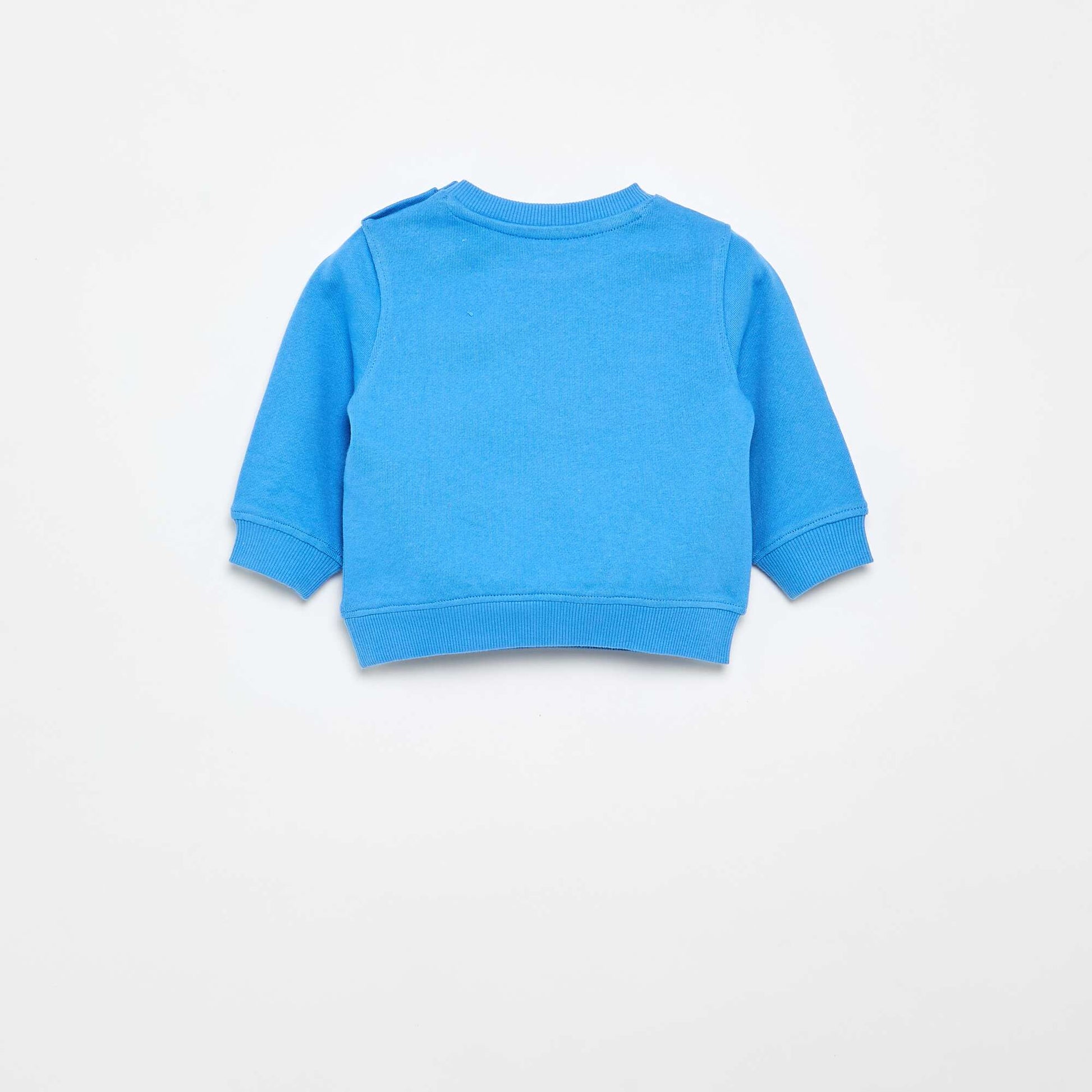 Sweat en molleton léger imprimé BLEU