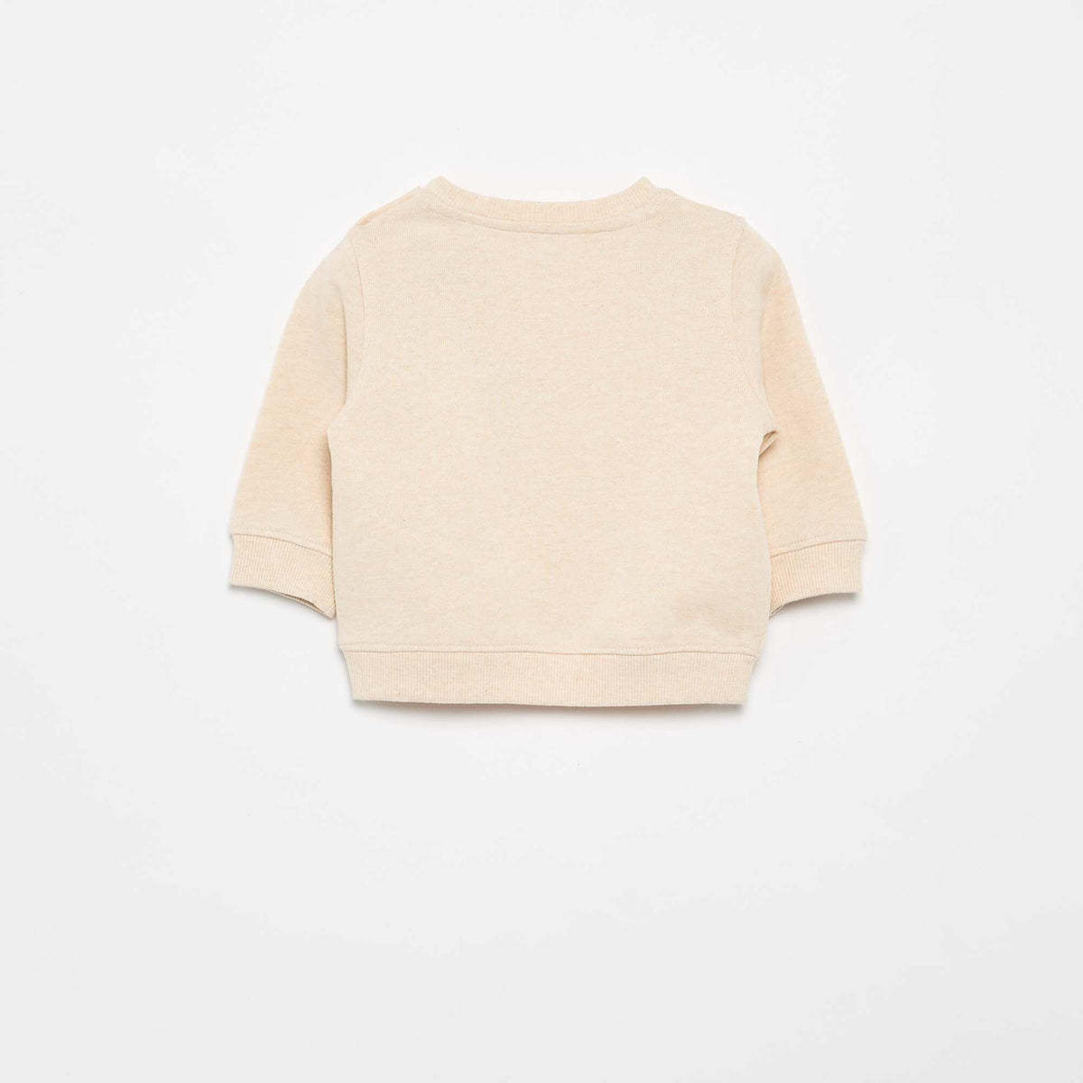 Sweat en molleton léger imprimé BEIGE