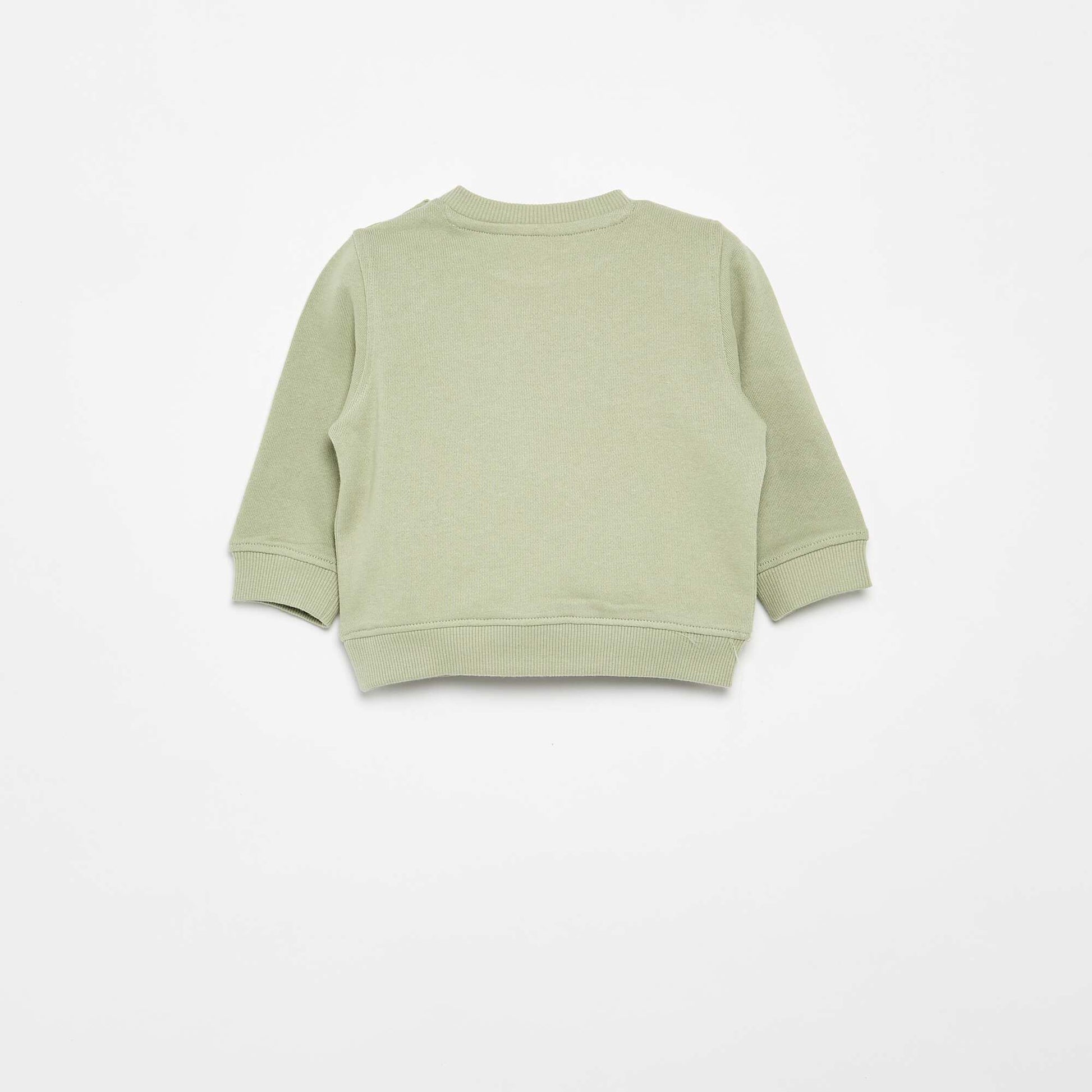 Sweat en molleton léger imprimé VERT