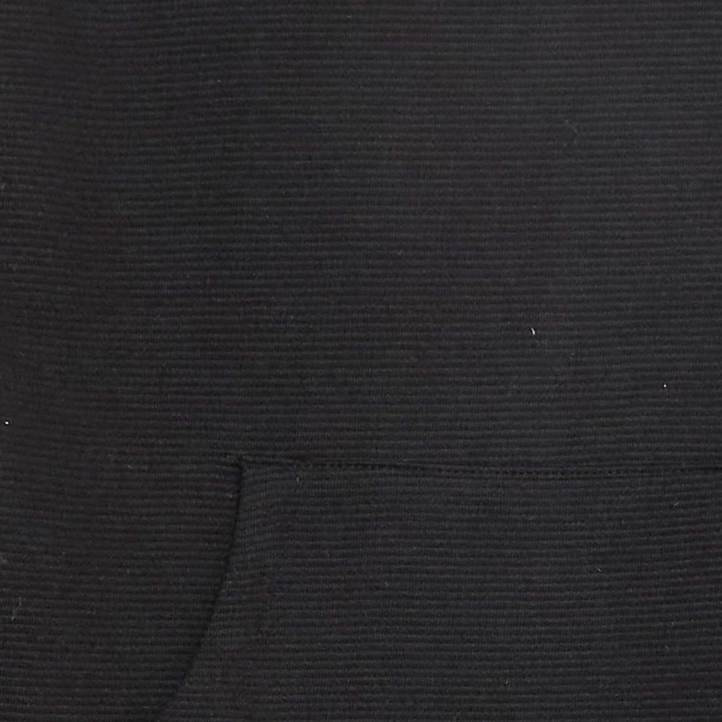 T-shirt avec poche kangourou en maille Ottoman NOIR