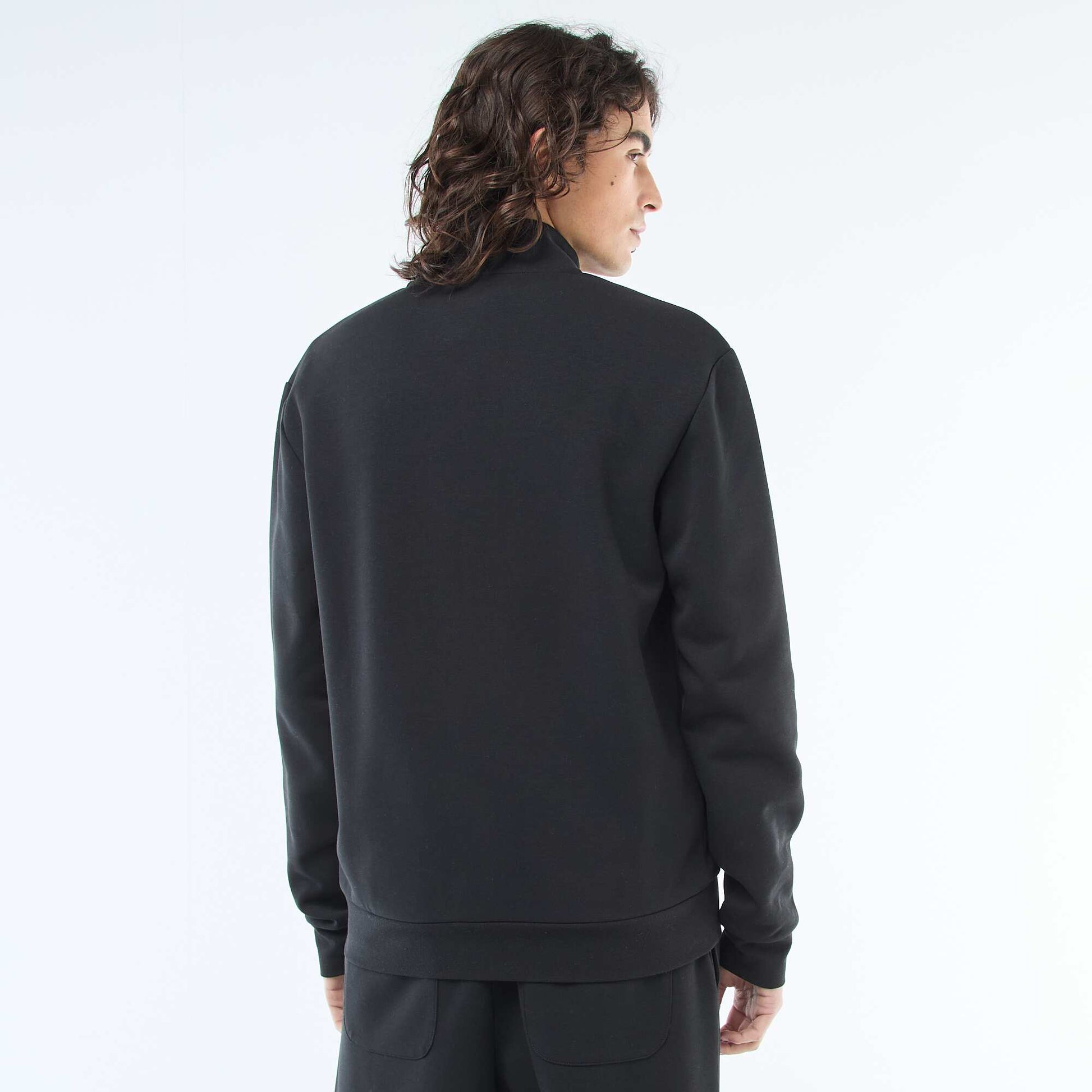 Sweat zippé col montant NOIR
