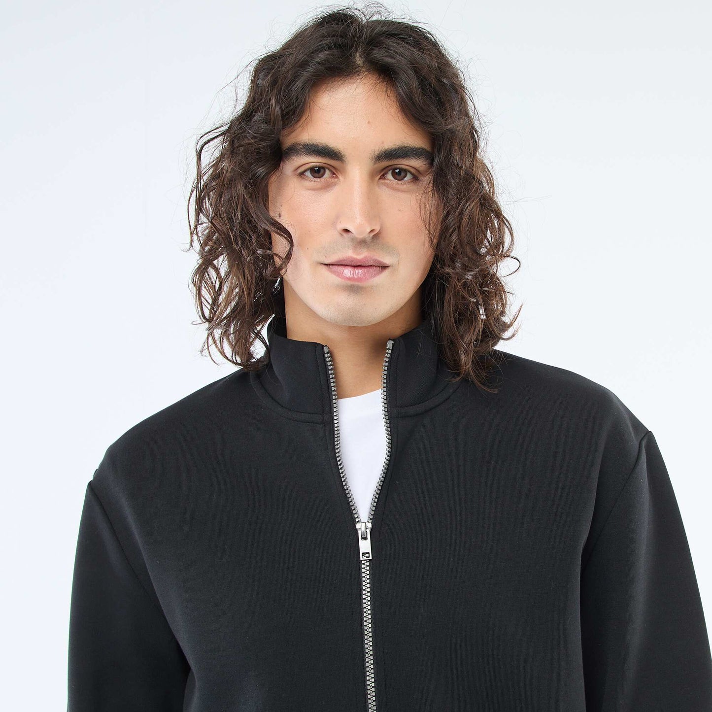 Sweat zippé col montant NOIR