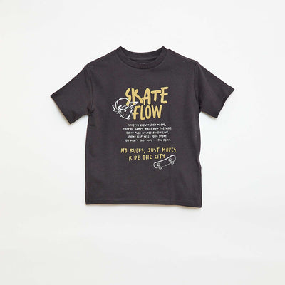 T-shirt à manches courtes imprimé GRIS