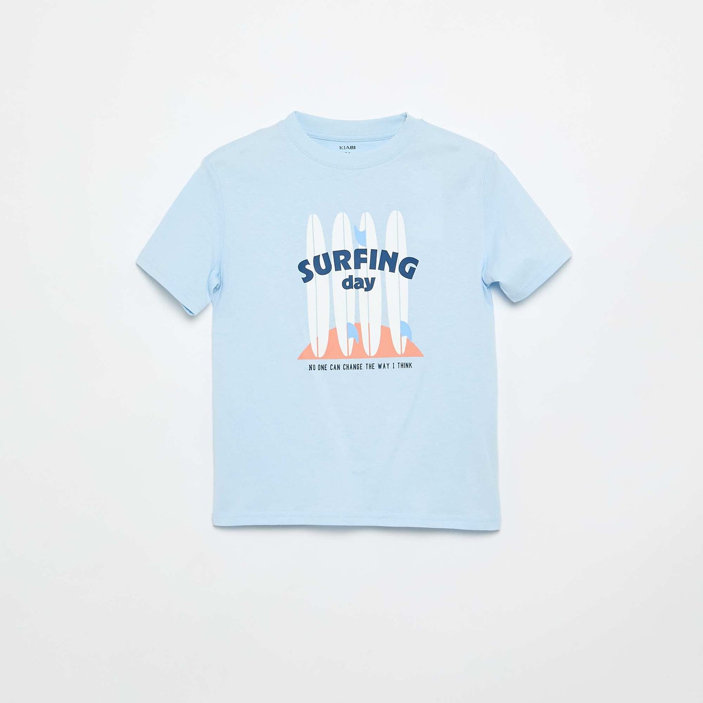 T-shirt à manches courtes imprimé BLEU