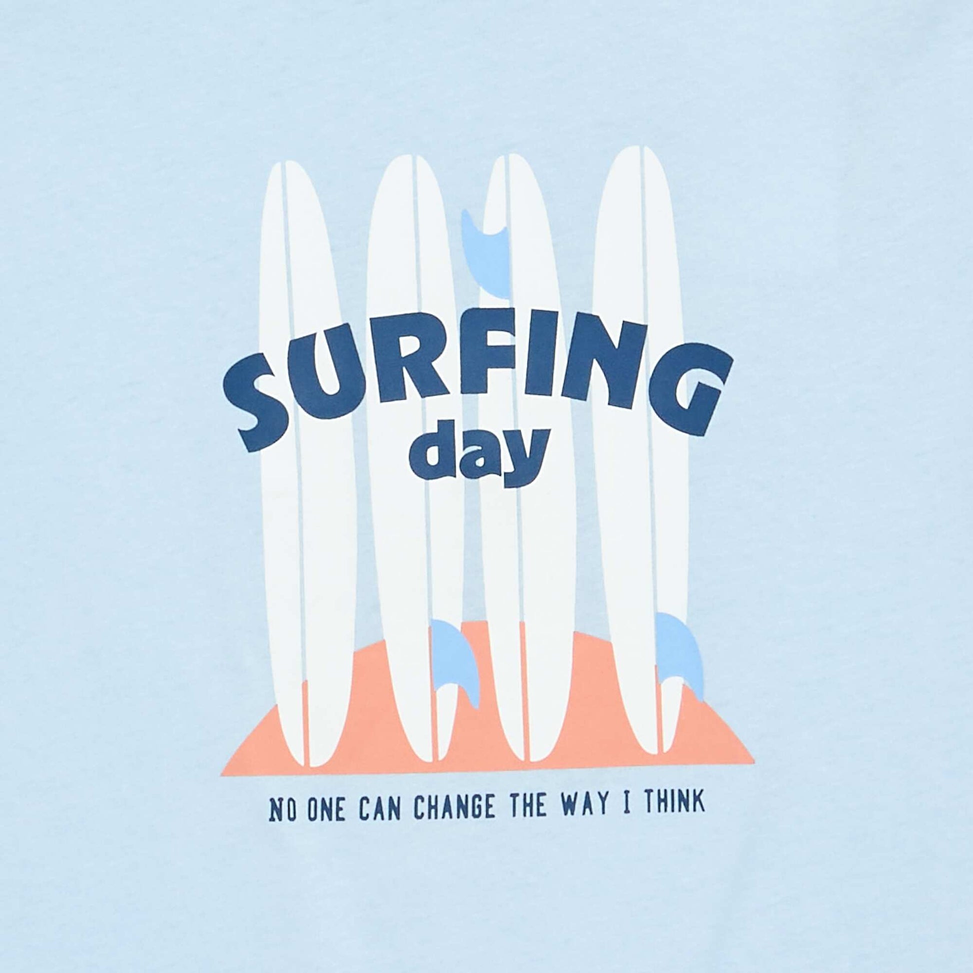 T-shirt à manches courtes imprimé BLEU