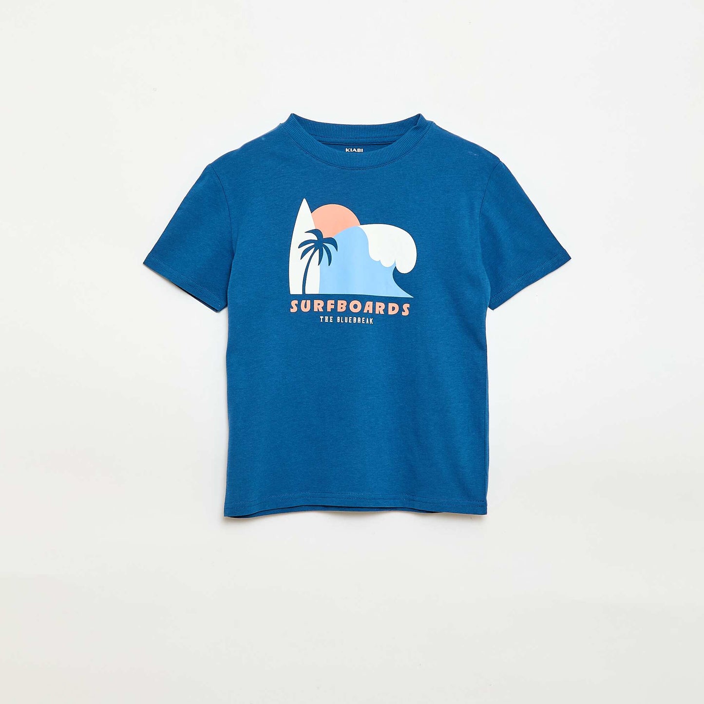 T-shirt à manches courtes imprimé BLEU