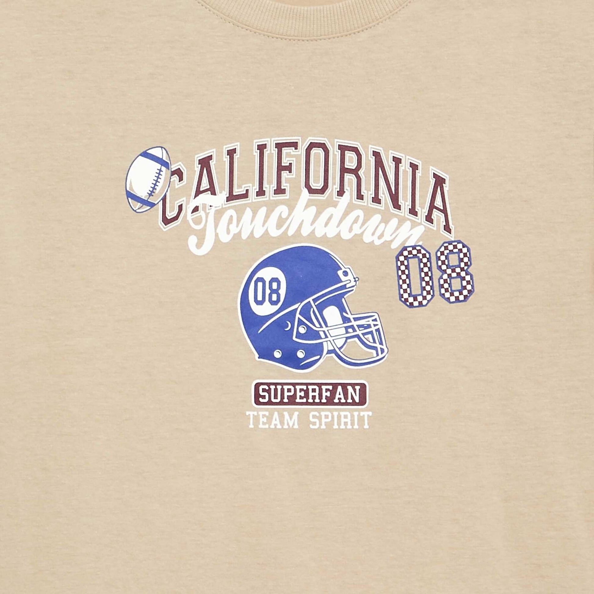 T-shirt à manches courtes imprimé BEIGE