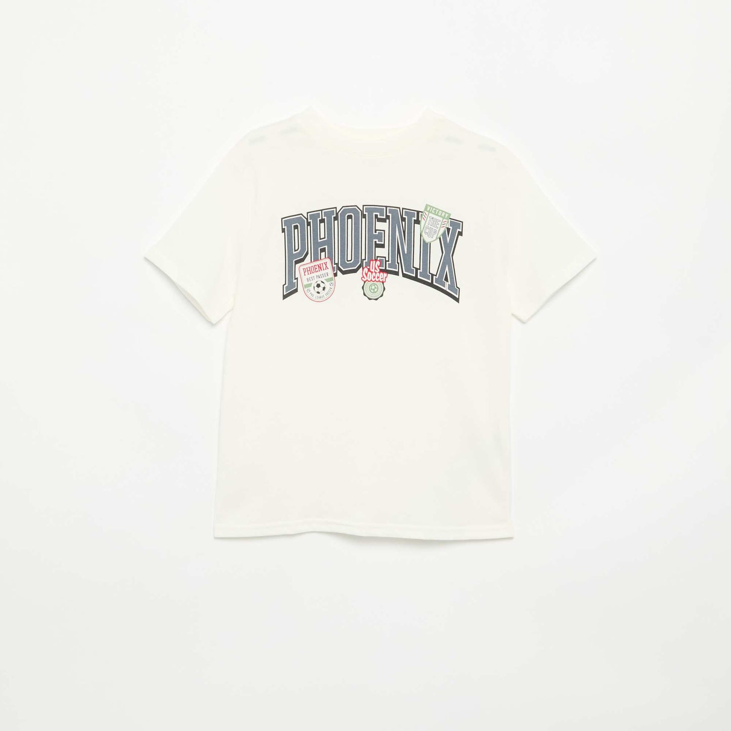 T-shirt à manches courtes imprimé BLANC