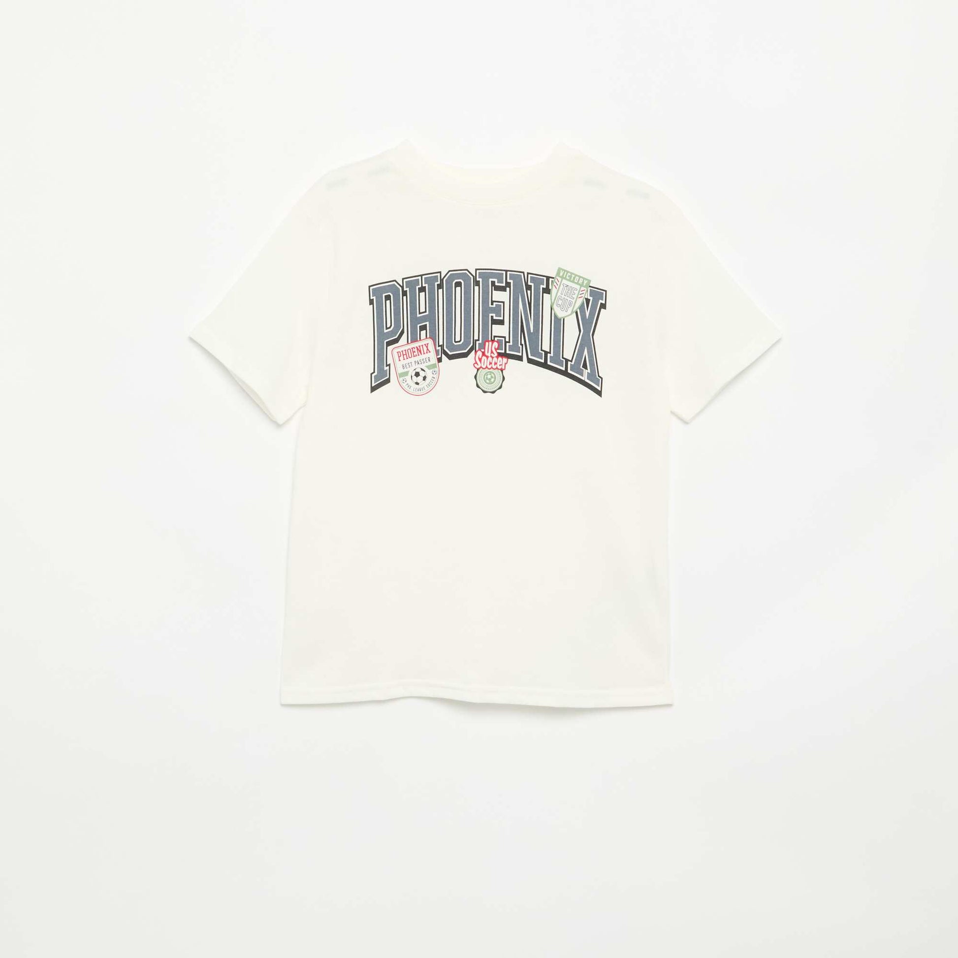 T-shirt à manches courtes imprimé BLANC