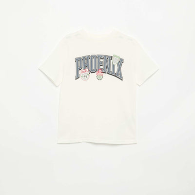 T-shirt à manches courtes imprimé BLANC