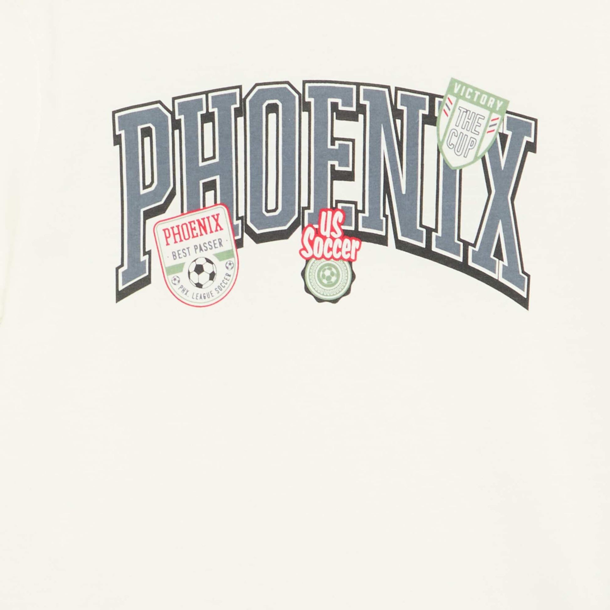 T-shirt à manches courtes imprimé BLANC