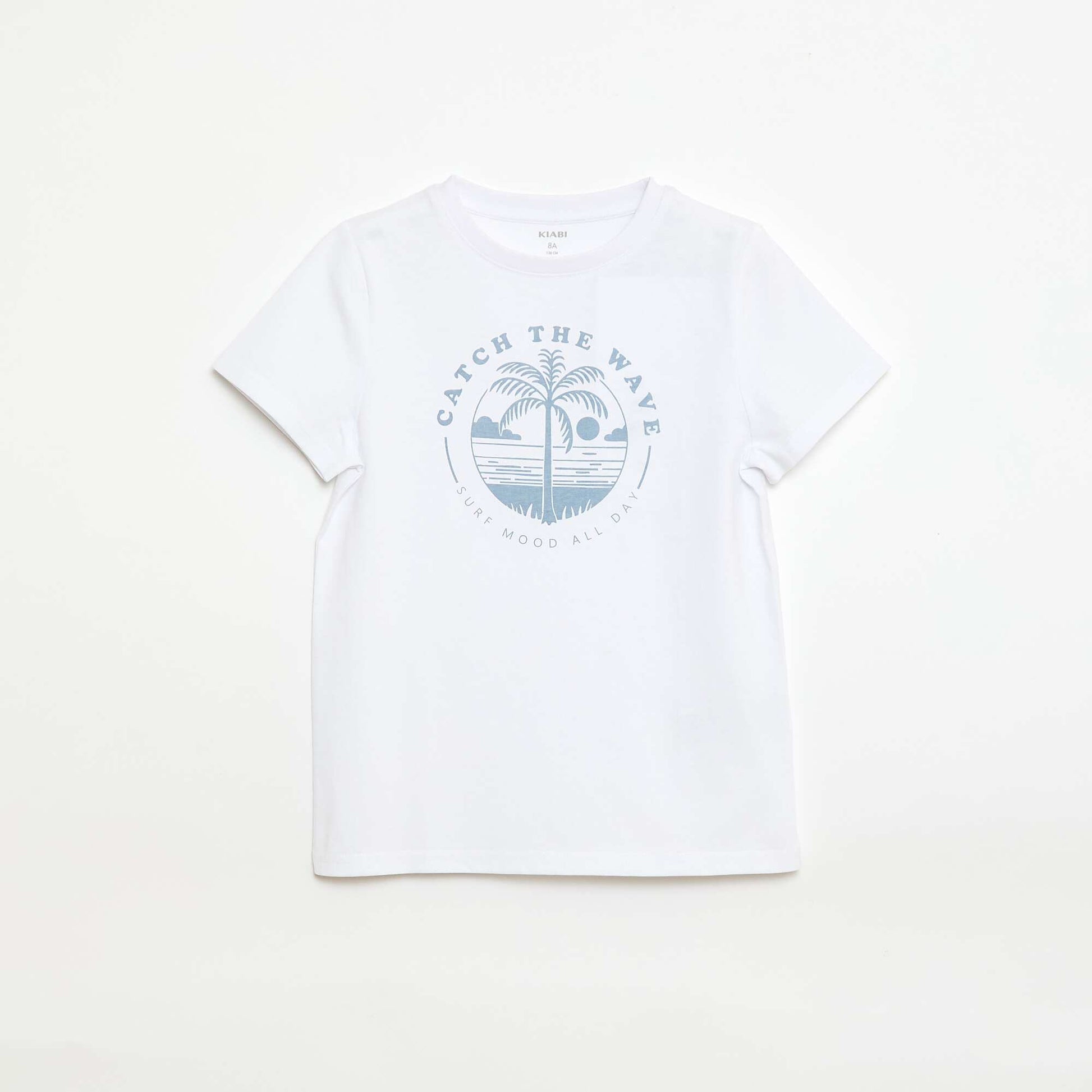 T-shirt imprimé à message BLANC