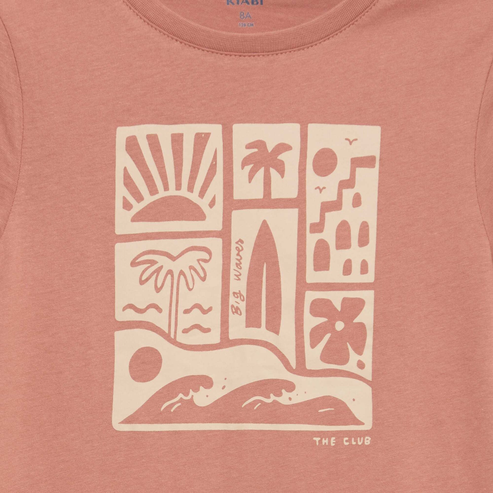 T-shirt imprimé à message ROUGE