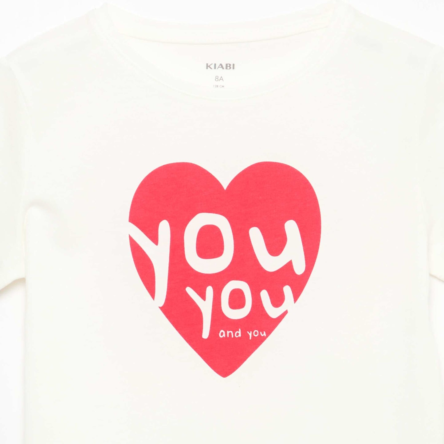 T-shirt imprimé message à manches courtes BLANC