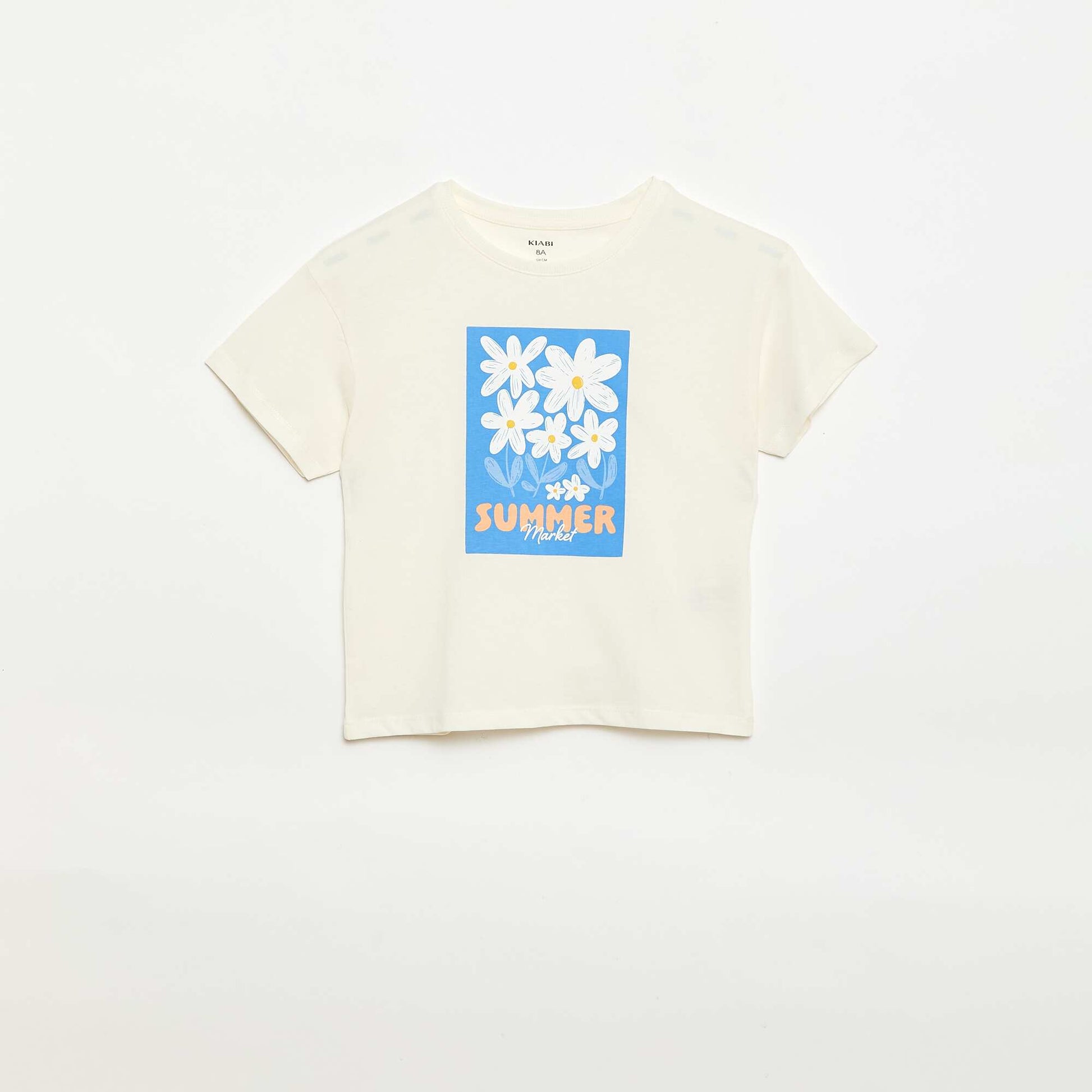T-shirt imprimé fantaisie BLANC