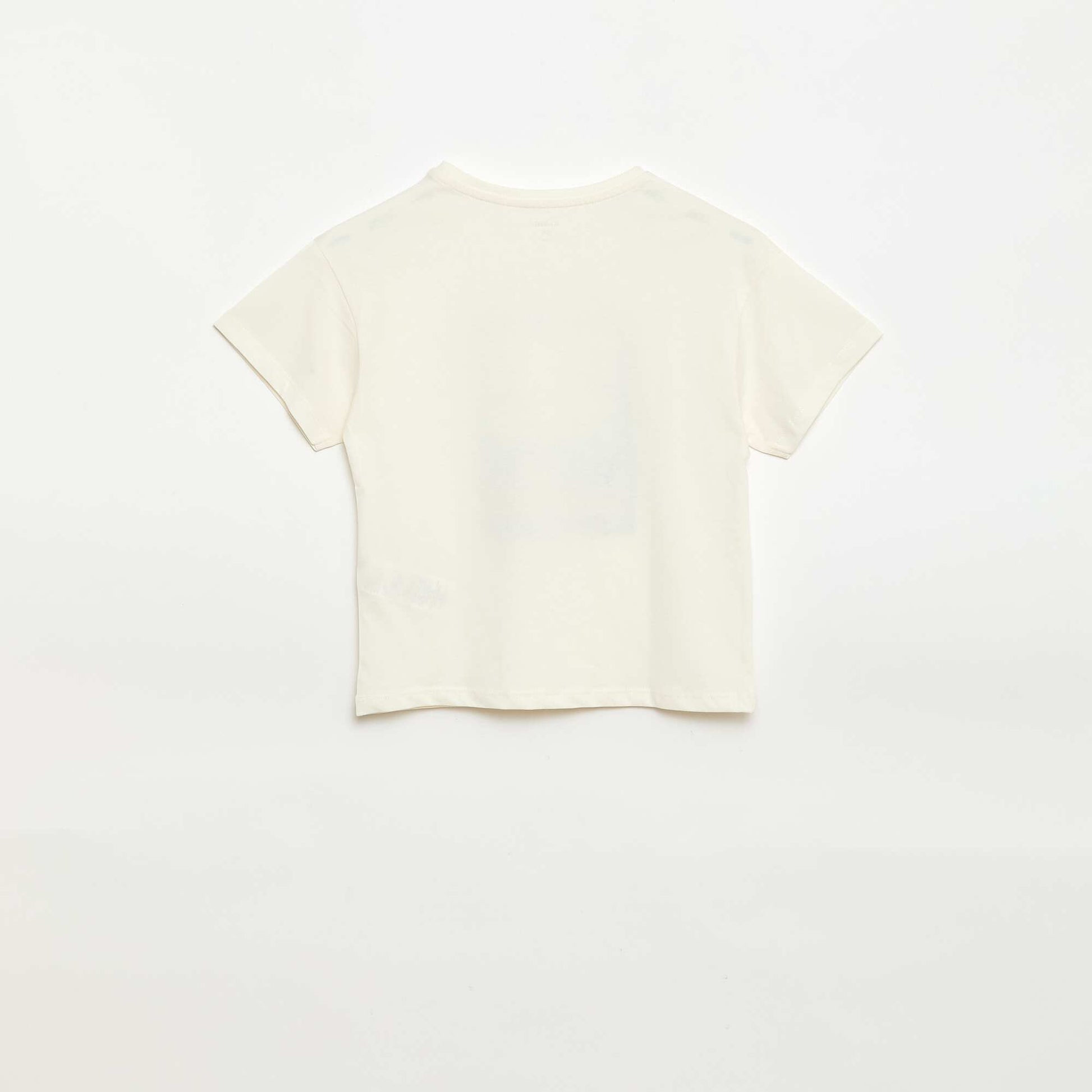 T-shirt imprimé fantaisie BLANC