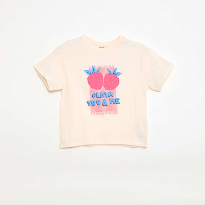 T-shirt imprimé fantaisie ROSE