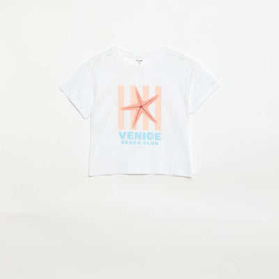 T-shirt imprimé fantaisie ORANGE