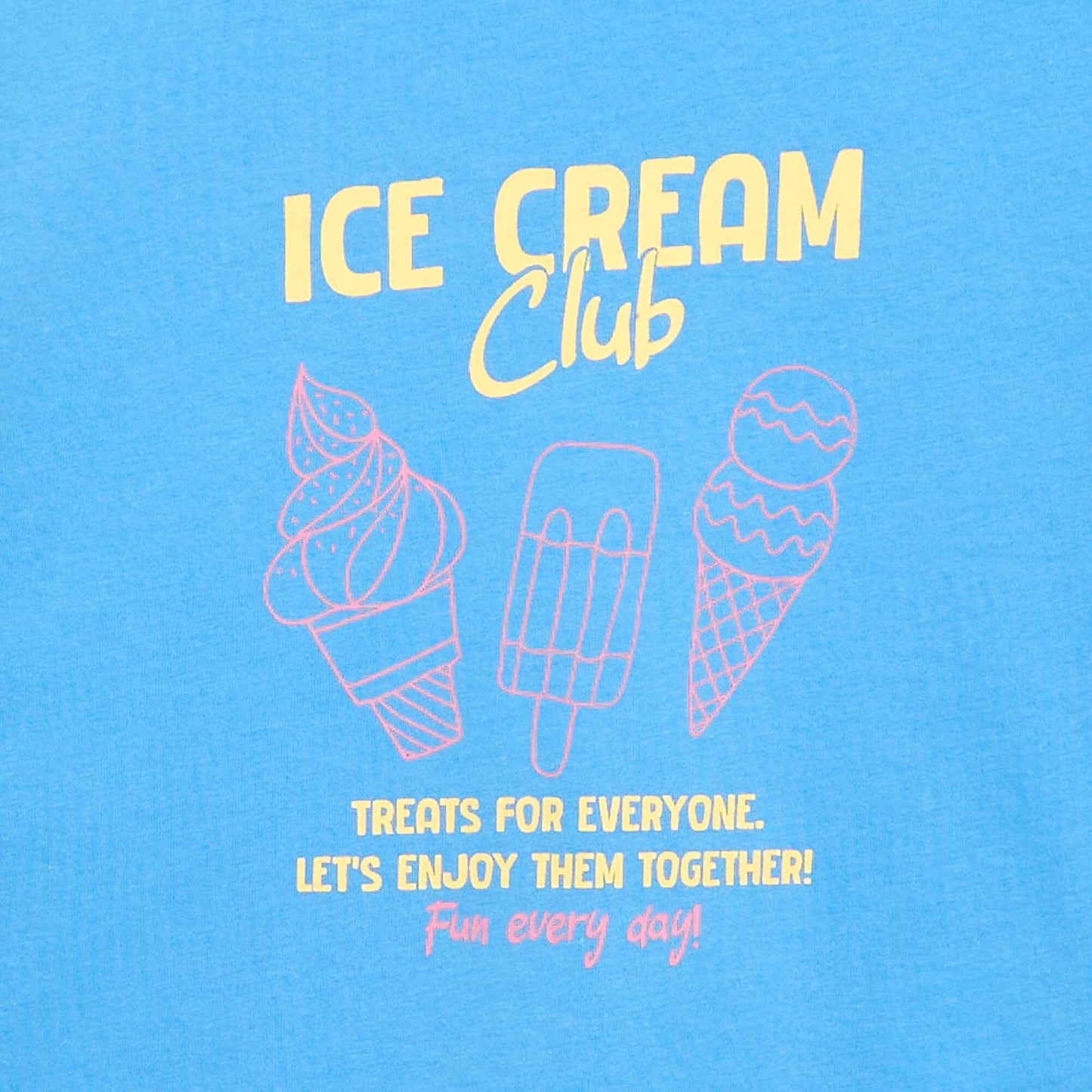 T-shirt imprimé fantaisie BLEU