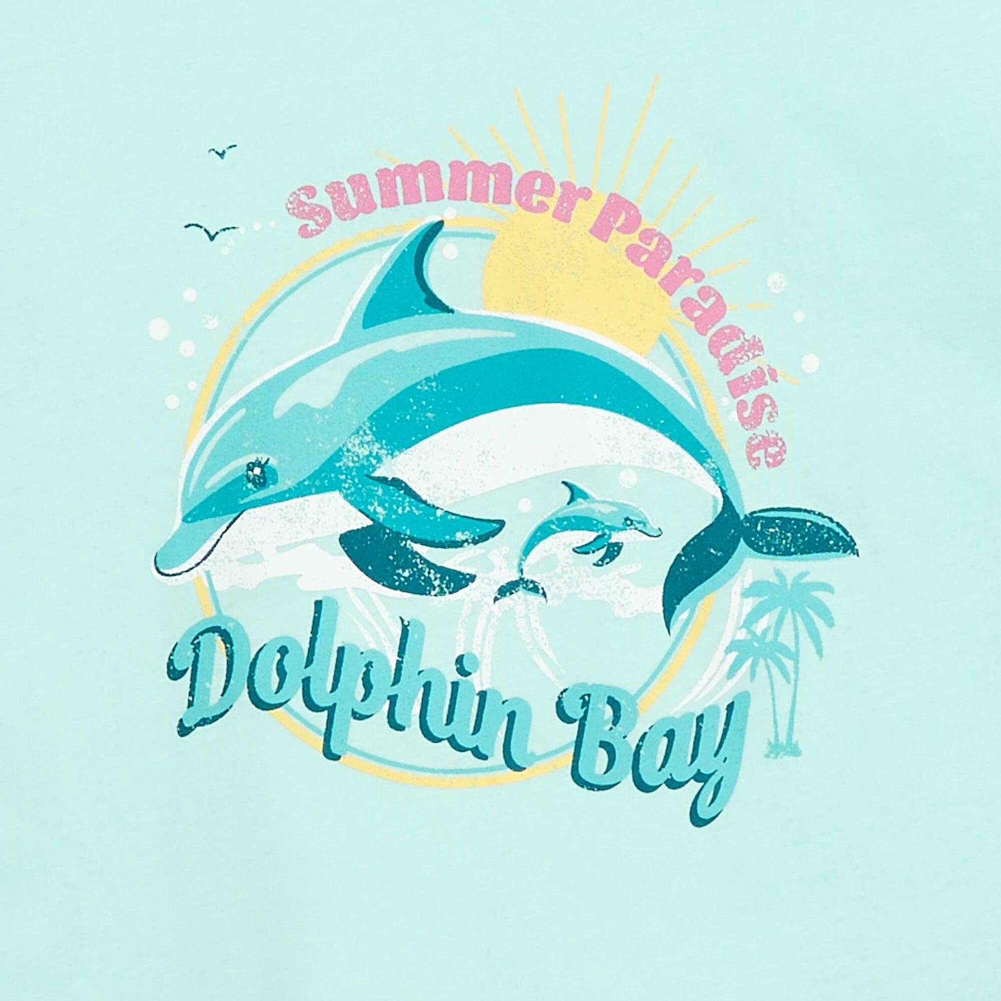 T-shirt imprimé fantaisie BLEU