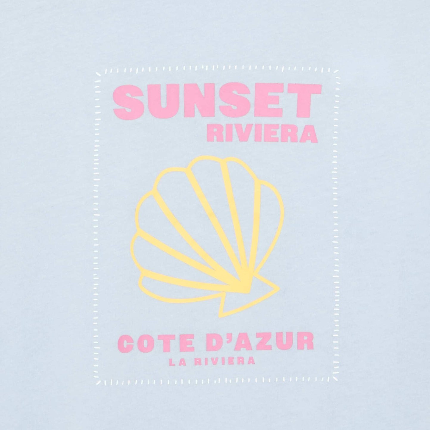 T-shirt imprimé fantaisie BLEU CIEL